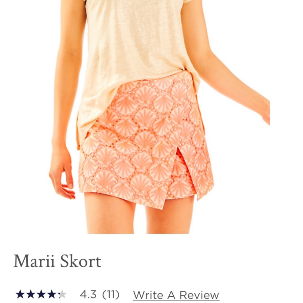 Lilly Pulitzer Marii Skort Pink and White lace
